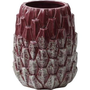 Decoratieve vaas van donkerpaarse keramiek H26