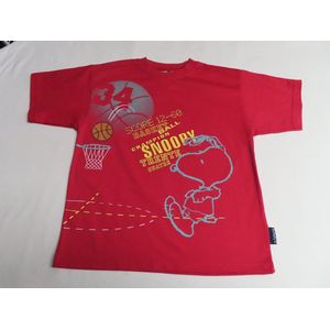 T shirt - Korte mouw - Jongens - Snoopy - Basket - Rood - 6 jaar 116