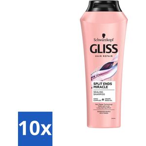 Gliss - Shampoo - Split Hair Miracle - Voor Beschadigd Haar - 250 ml - Bulkverpakking - 10 stuks