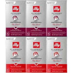 illy - Espresso - Nespresso compatible - Koffiecups - Proefpakket - 60 cups