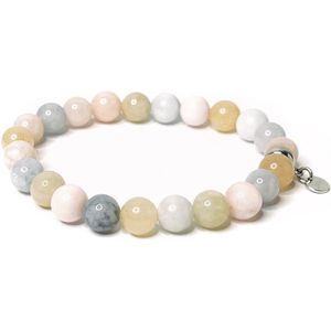 Jolla - dames armband - kralen armband - zilver - Mix & Match - Pastel Mix Morganite