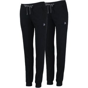 2-Pack Donnay Joggingbroek met elastiek - Sportbroek - Dames - Maat XXL -Zwart