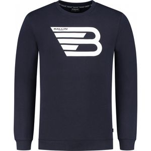 Ballin Amsterdam - Heren Slim fit Sweaters Crewneck LS - Dark Blue - Maat S