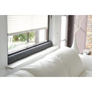 Tochtstopper van scheerwol voor ramen - 100 cm - antraciet