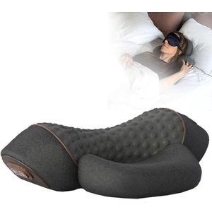 Massager - Massagekussen - 3-in-1 nekmassager - Nekmassagekussen - Rug en nek - Twee functiestanden Massage/Warmtekompres - Donkergrijs