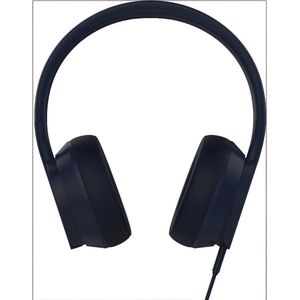 Plugged Crown Over-Ear Hoofdtelefoon - Koptelefoon - 3.5mm Jack - Kleur: Denim Zilver (Denim Jeans Silver) - Inclusief microfoon kabel met volume regeling en Softcase Opberghoes