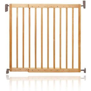 Traphek Hout - Veiligheidshek Voor Baby’s En Peuters - Uitschuifbaar Van 63.5 Tot 106cm - Houten Kinderhek Voor Deur En Trap