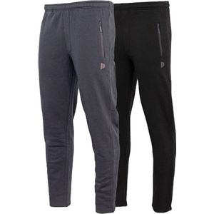 2-Pack Donnay - Joggingbroek met rechte pijp - sportbroek - Heren - Maat S - Navy/Zwart (919)