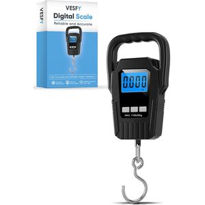 Kofferweegschaal Met Weeghaak - Tot 50 Kg - Incl. Batterij - Keukenweegschaal Digitaal - Weegschaal - Hangweegschaal