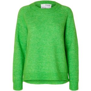Selected Lulu O Nek Sweater Groen S Vrouw