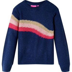 vidaXL - Kindertrui - gebreid - 104 - marineblauw