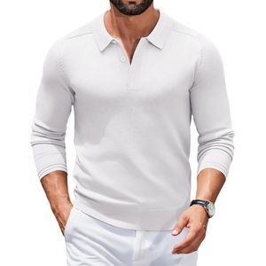 Heren Pullover Polo Shirt Knitted Top - Lange Mouw - Casual Winter Jumper