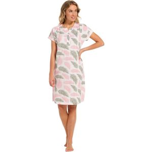 Pastunette slaapkleed dames - roze/groen met print - 10241-154-4/203 - maat 46