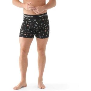 Smartwool - Merino Print Brief - Boxershort - Zwart - Merinowol