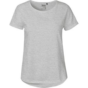 Dames Roll Up Sleeve T-Shirt met ronde hals Sport Grey - XL