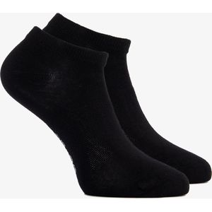 2 paar bamboe sneakersokken zwart - Maat 43/46