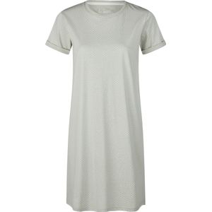 By Louise Dames Nachthemd Korte Mouw Groen Gestipt - Maat XXL
