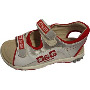 D&G JUNIOR SANDALO SPORTIVO SILVER/RED SIZE 35