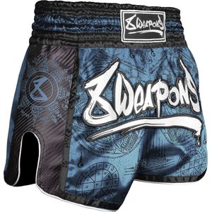 8 Weapons Muay Thai Short Carbon Yantra Petrol maat S