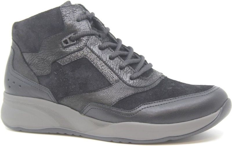 Durea - 9778 - Veterboot - Zwart - Wijdte G