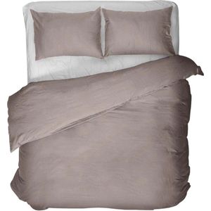 Dekbedovertrek - Taupe - Luxe Egyptisch Percale Katoen - Eenpersoons 140x200/220 - Premium Kwaliteit
