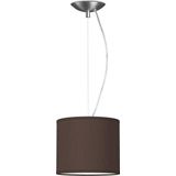 Home Sweet Home hanglamp Bling - verlichtingspendel Deluxe inclusief lampenkap - lampenkap 16/16/15cm - pendel lengte 100 cm - geschikt voor E27 LED lamp - chocolade