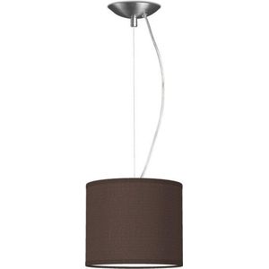 Home Sweet Home hanglamp Bling - verlichtingspendel Deluxe inclusief lampenkap - lampenkap 16/16/15cm - pendel lengte 100 cm - geschikt voor E27 LED lamp - chocolade