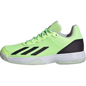 adidas Performance Courtflash Tennis Schoenen - Kinderen - Groen- 38 2/3