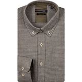 Giordano - Overhemd - Groen - Lange Mouw - Houndstooth - 100% Katoen