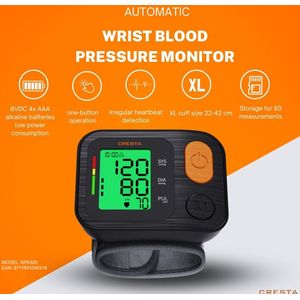 Cresta - BPA320 - Bloeddrukmeter - Pols - Nauwkeurig en Compacter Ontwerp