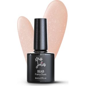 Miss Jules® BIAB – Builder in a Bottle – BIAB Nagel Builder Gel - Fairy Dust - Beige - Glitter - HEMA & TPO Free