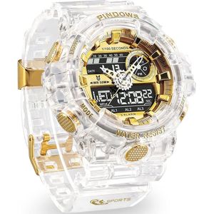 Unieke Horloge Heren Horloge Digitaal Heren Analoog Digitaal Horloge Sport Horloge tieners Horloge met Waterbestendig Licht 3 Alarmgroepen Aftellen Dual-Time Chronograaf Timer Multifunctioneel Horloge