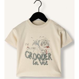 Konges Slojd Itty Tee Gots Polo's & T-shirts Jongens - Polo shirt - Beige - Maat 74