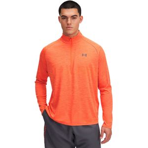 Under Armour - Tech Textured 1/2 Zip - Sportshirt - Oranje - 100% Polyester