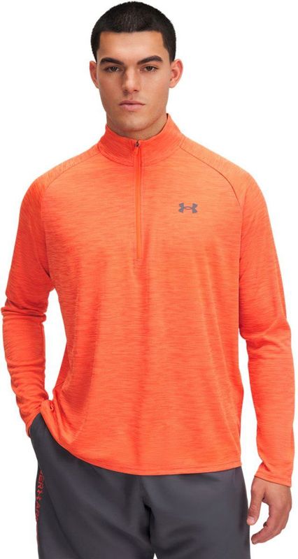Under Armour - Tech Textured 1/2 Zip - Sportshirt - Oranje - 100% Polyester