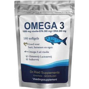 Omega 3 Visolie - 1000 mg - 180 softgel - EPA 360mg - DHA 240 mg
