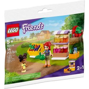 Lego Friends 30416 zakje met marktkraam + 2 mini figuren - biologische kraam of bakkerij winkel - Polybag