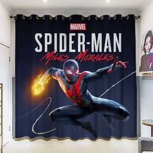 Gordijnen - Spiderman - kant en klaar - verduisterend - 132 x 100 cm ( 2 stuks van 66 cm )