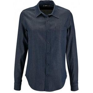 SOLS Dames/dames Barry Denim Shirt met lange mouwen (Denim Brut)