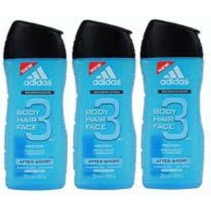 Adidas After Sport Hair & Body Douchegel - Voordeelverpakking 3 x 250 ml