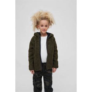 Brandit - Teddyfleece Hood Kinder Jacket - Kids 170/176 - Groen