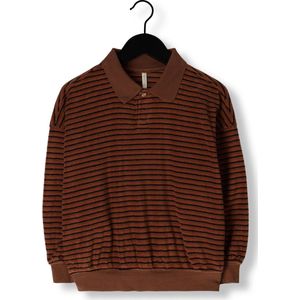 Rylee + Cru Collared Sweatshirt Truien & Vesten Jongens - Sweater - Hoodie - Vest- Bruin - Maat 116/122