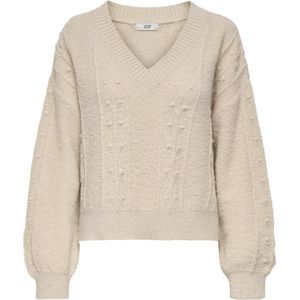 Jacqueline de Yong - Jdysigrid Life - Pullover - Cement - V-hals