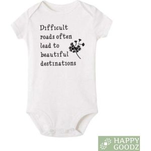 Baby Romper - Beautiful destination WIT - Baby cadeau - Kraamcadeau - Zwangerschap aankondiging - rompertjes met tekst - 100% katoen - 0-3 maanden - Zwanger - Daddy to be - Mommy to be - jullie worden opa en oma