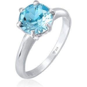Elli Dames Ring Dames eenzaam met kristal in 925 sterling zilver
