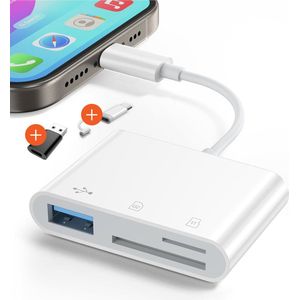 Skoov - SD Kaart Lezer - Adapter - USB-C - Wit
