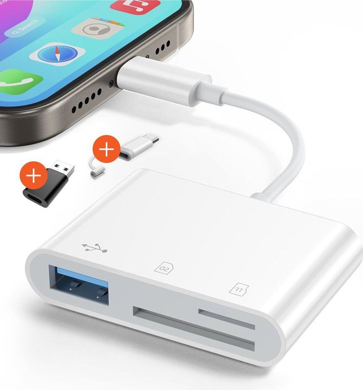 Skoov - SD Kaart Lezer - Adapter - USB-C - Wit