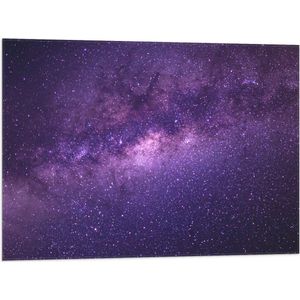 Vlag - De Melkweg met Mooie Paarse Kleuren - 80x60 cm Foto op Polyester Vlag