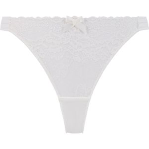 Hunkemöller Dames Lingerie String Sully - Wit - maat XS