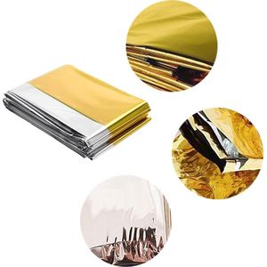 6 Pieces Rescue Blanket - Thermal Emergency Blanket - Rescue Film - Geschikt Voor Gebruik Bij Lage Buiten-Temperaturen - Tijdens Reizen En In Noodsituaties
